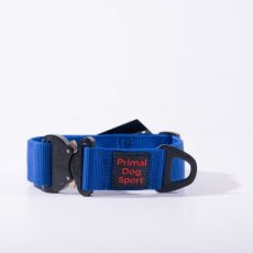 nylon halsband 40 mm - cobra sluiting - 39-60 cm - blauw