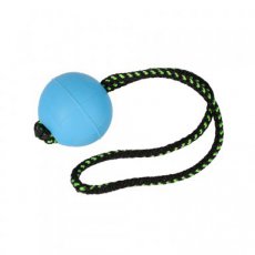 zachte bal met handvat - 7cm - drijvend - blauw